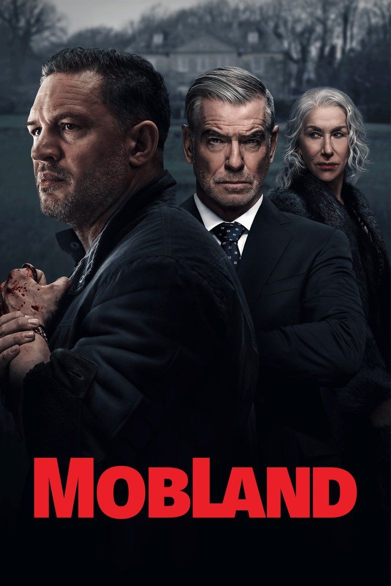Pôster da série MobLand com Pierce Brosnan.