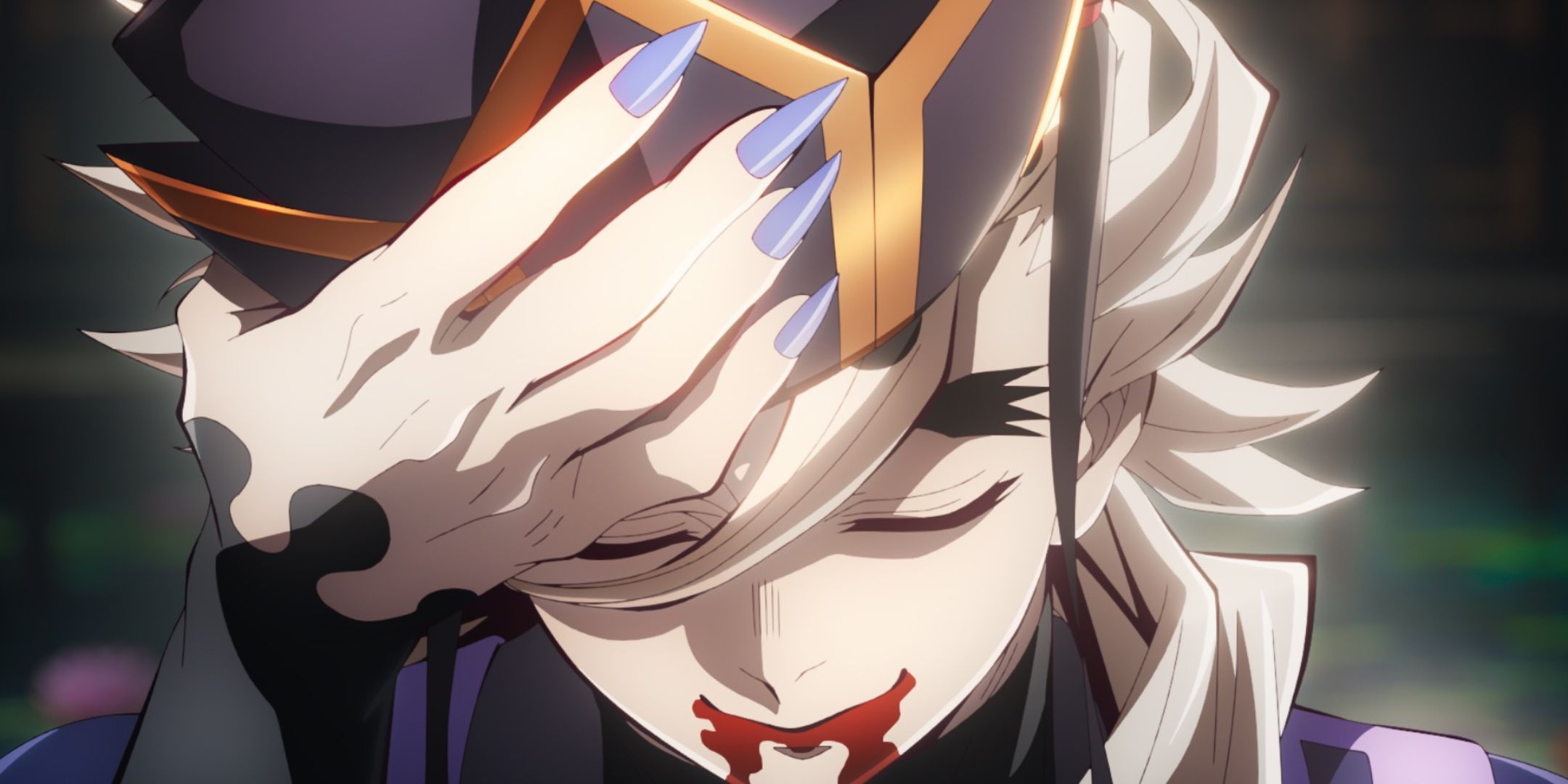 Close-up do personagem Doma de Demon Slayer.