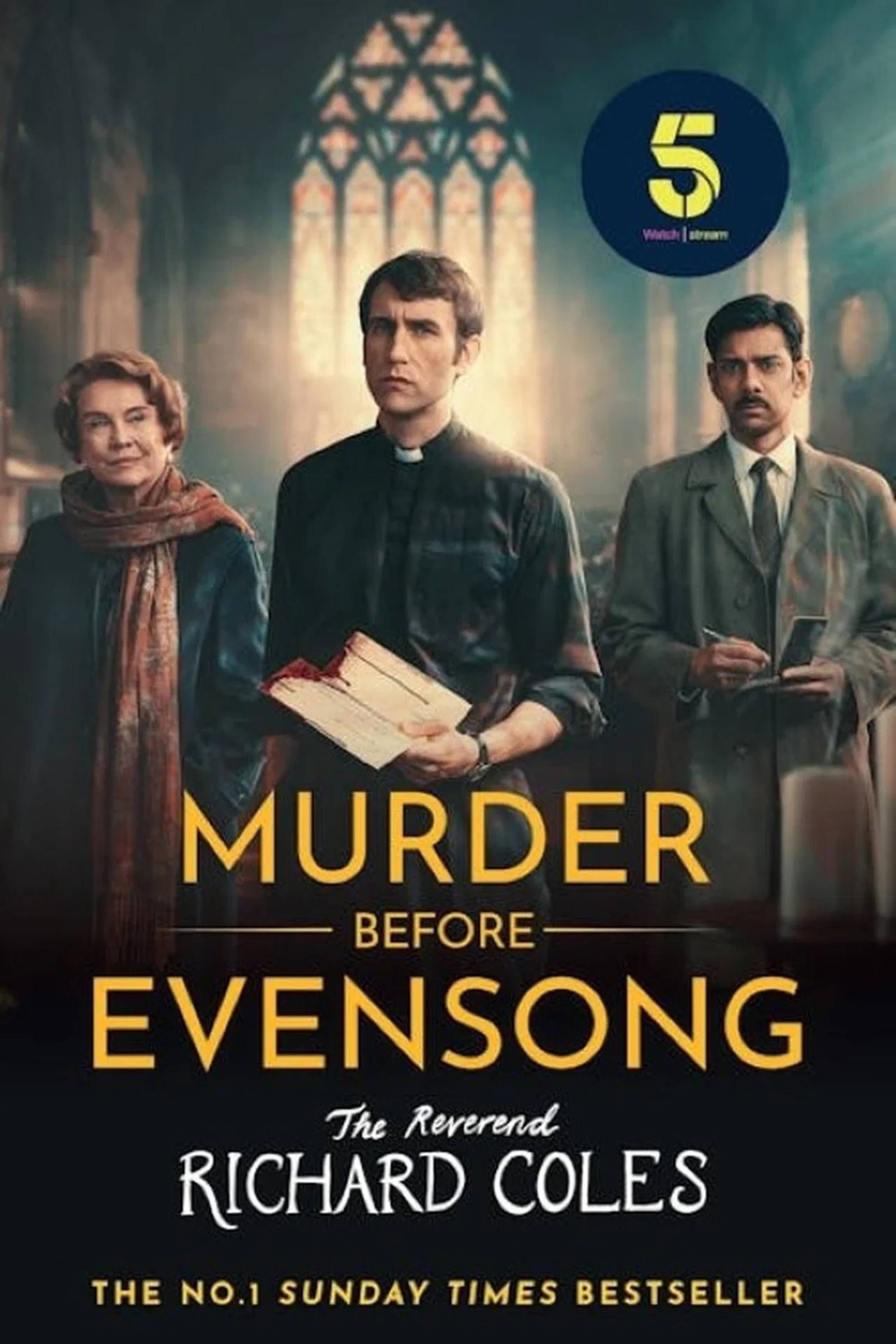 Pôster de divulgação da série Murder Before Evensong com Matthew Lewis.