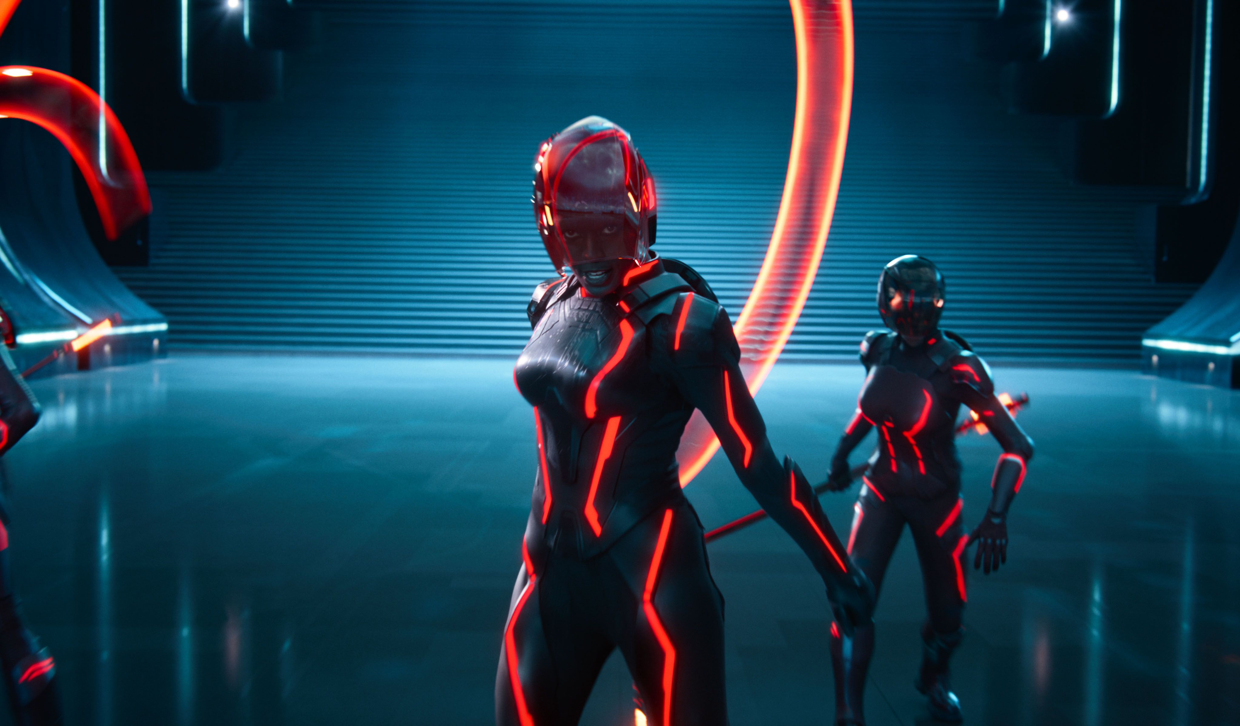 Soldados de Athena e Dillinger em Tron: Ares
