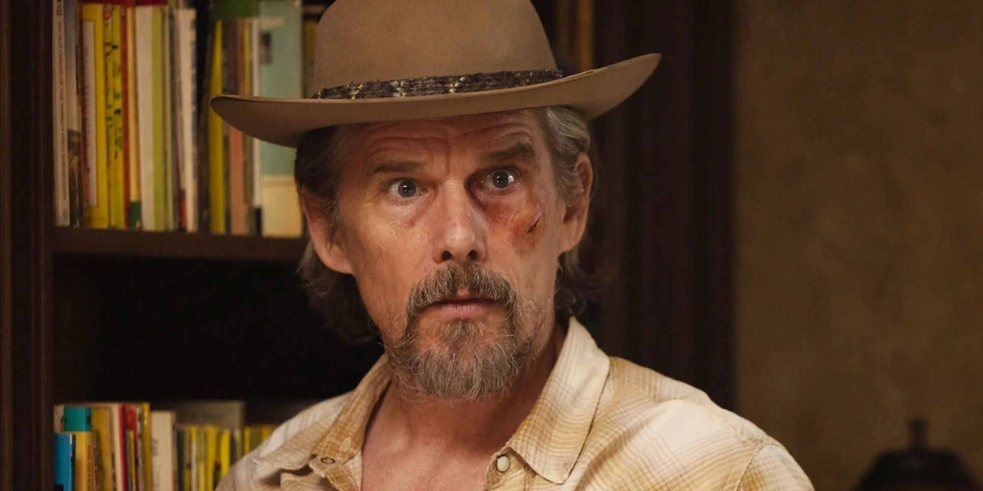 Ethan Hawke como jornalista na série The Lowdown.