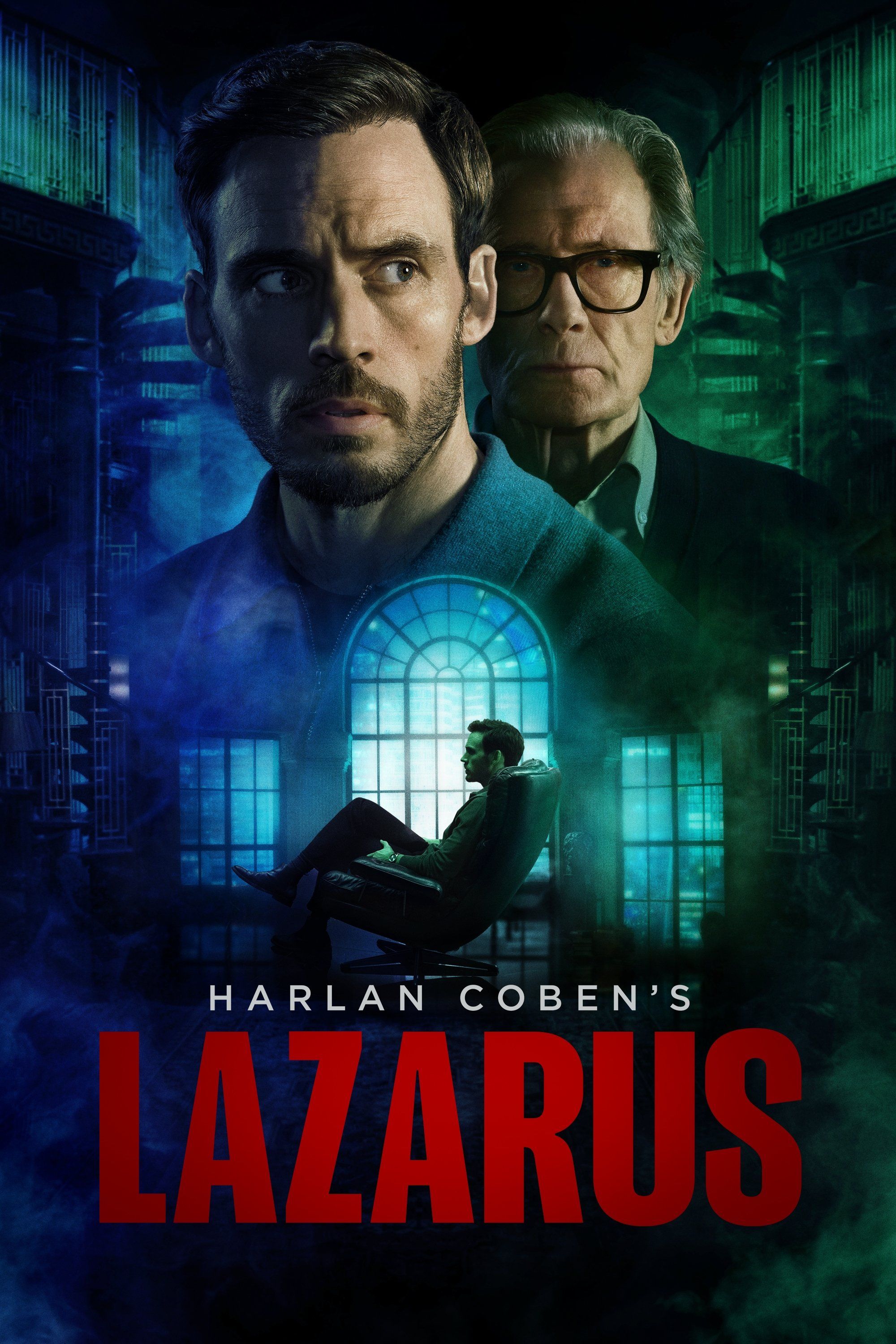 Sam Claflin e Bill Nighy em Lazarus, a nova série de Harlan Coben