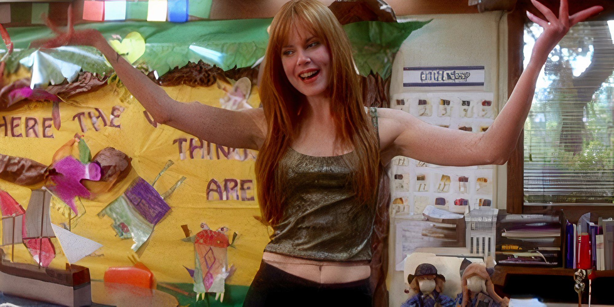 Nicole Kidman em uma cena de aula em Jovens Bruxas