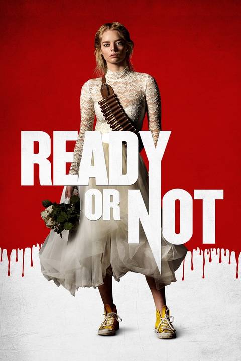 ready or not red dress Samara Weaving is a bloody bride in Ready Or Not clip