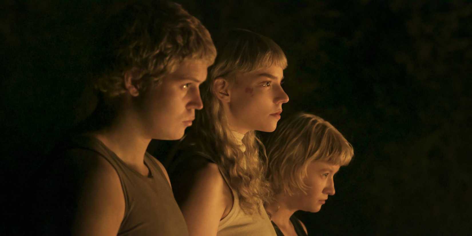 Anya Taylor-Joy and two blonde boys in sacrifice