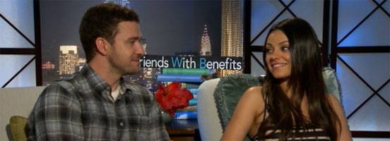 Justin Timberlake and Mila Kunis Interview FRIENDS WITH BENEFITS, TED and IN TIME