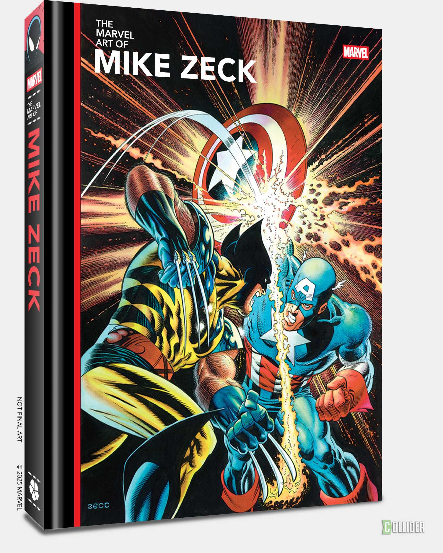 Capa do livro de arte The Marvel Art of Mike Zeck com Wolverine e Capitão América